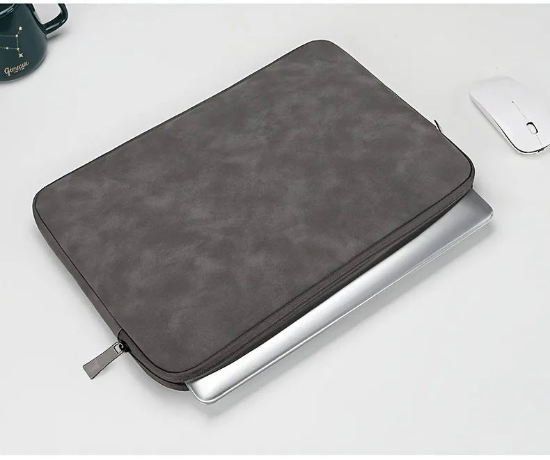 Premium PU Leather Laptop Sleeve - Slim Protective Case