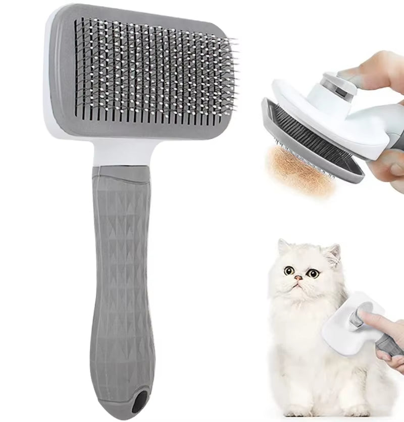 Pet Hair Remover Brush – Grooming Comb for Cats & Dogs, Long Hair Grooming & Cleaning Tool