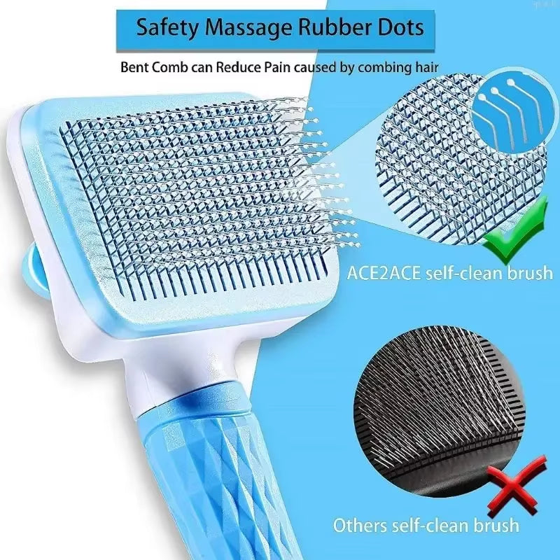 Pet Hair Remover Brush – Grooming Comb for Cats & Dogs, Long Hair Grooming & Cleaning Tool