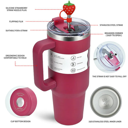 Large Capacity Stainless Steel Tumbler - 30oz/40oz Double Vacuum Insulated