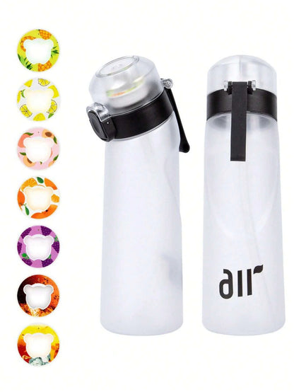 Scented Water Bottle with Flavor Pods - 800ml Transparent with Straw