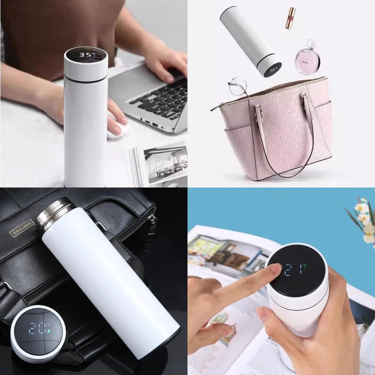 Smart Temperature Display Thermos - 500ml Stainless Steel Vacuum Insulated