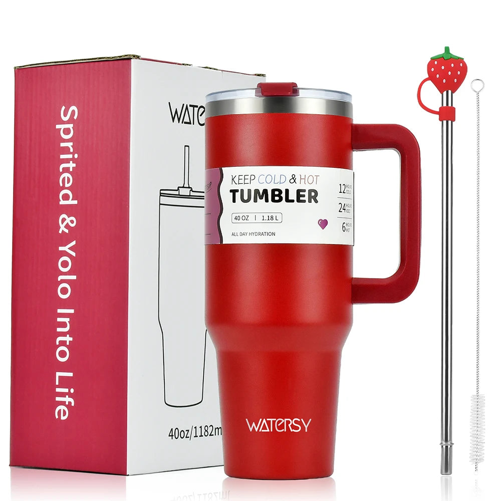 Large Capacity Stainless Steel Tumbler - 30oz/40oz Double Vacuum Insulated