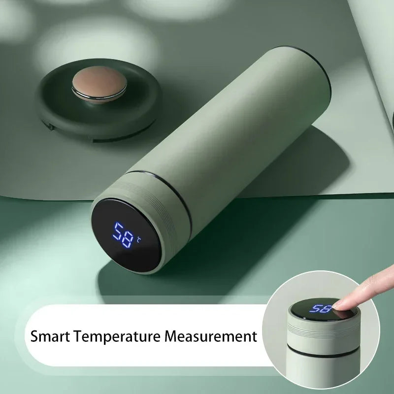 Smart Temperature Display Thermos - 500ml Stainless Steel Vacuum Insulated