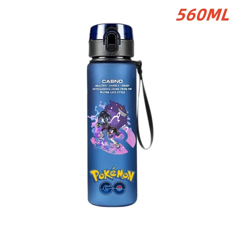 Pokemon Water Bottle - 560ml Pikachu Gengar - Kids Outdoor Sports