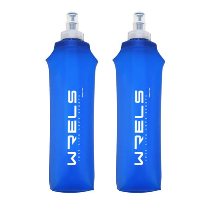 Collapsible Soft Flask Water Bottle - 500ml TPU BPA-Free - Running, Hiking