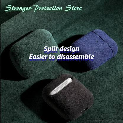 Luxury Italian Suede Leather AirPods Case - Pro 3, Pro 2, AirPods 4