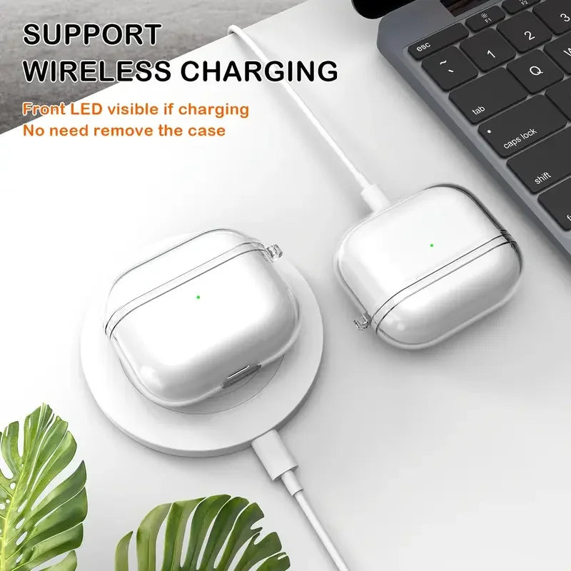 Clear TPU AirPods Case - Transparent Shockproof - Pro 3, AirPods 4