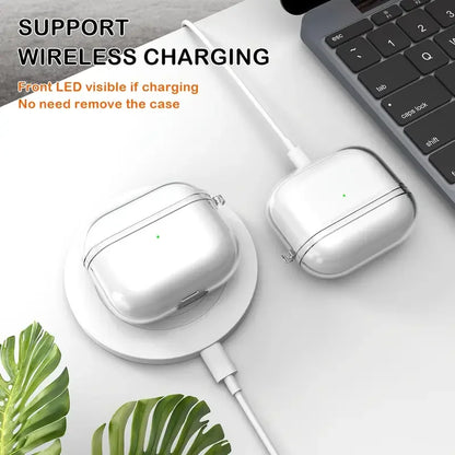 Clear TPU AirPods Case - Transparent Shockproof - Pro 3, AirPods 4