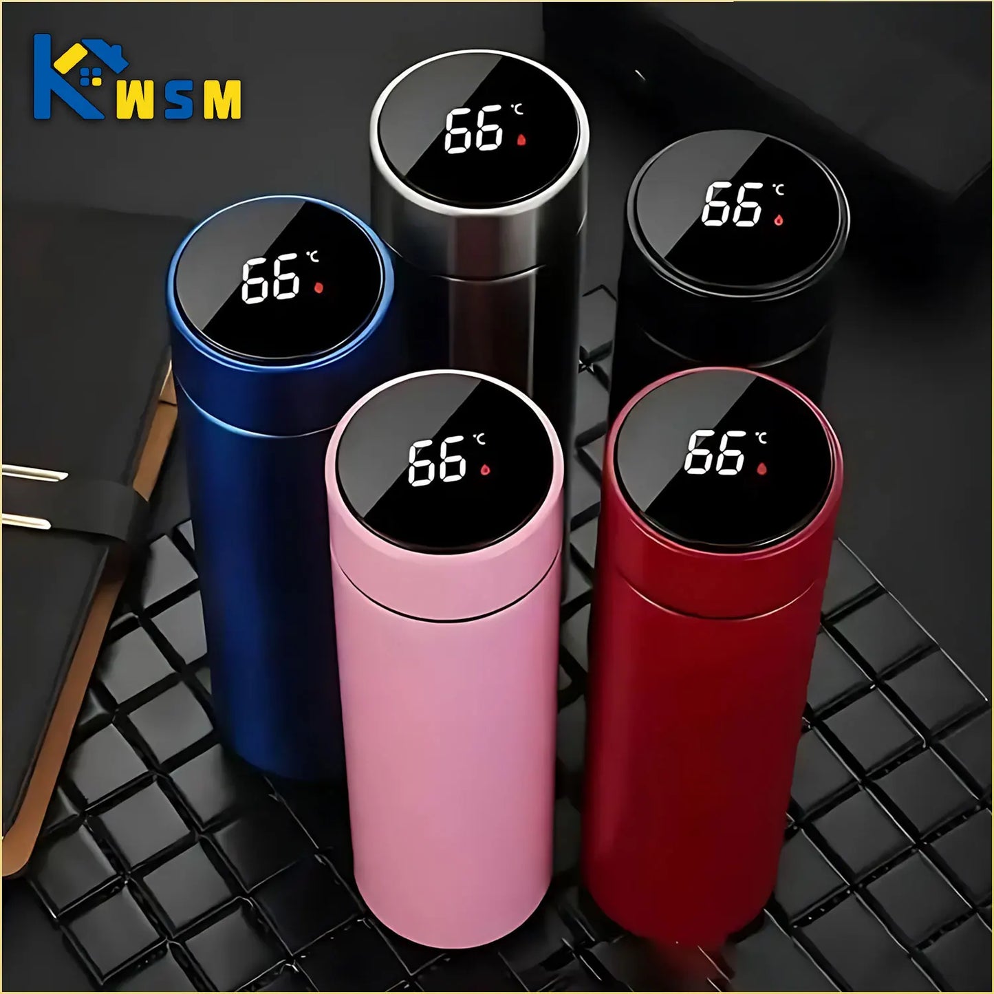 Smart Temperature Display Thermos - 500ml Stainless Steel Vacuum Insulated