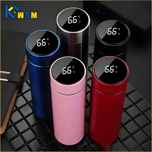 Smart Temperature Display Thermos - 500ml Stainless Steel Vacuum Insulated