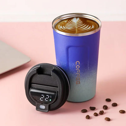 Smart Coffee Mug with Temperature Display - 380/510ml Stainless Steel