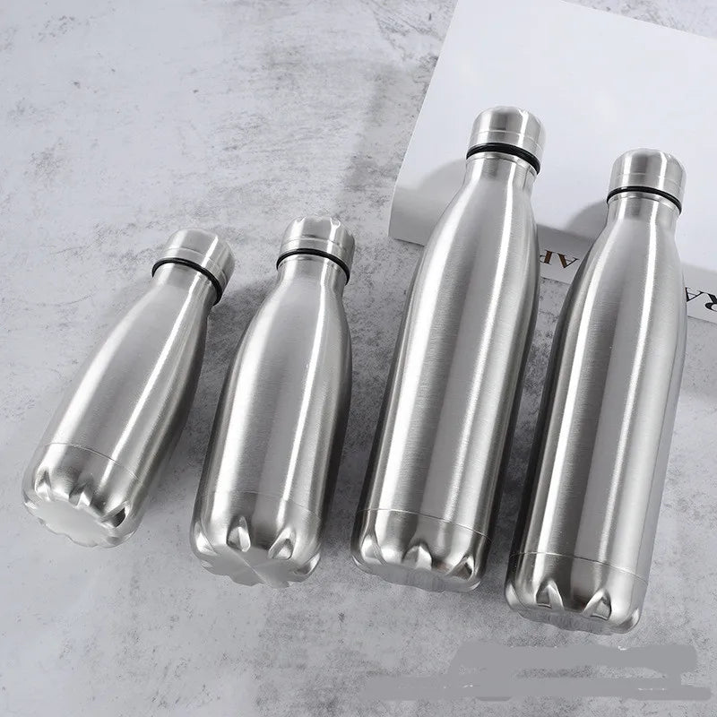 Stainless Steel Water Bottle - 500ml/750ml/1L - Insulated & Standard