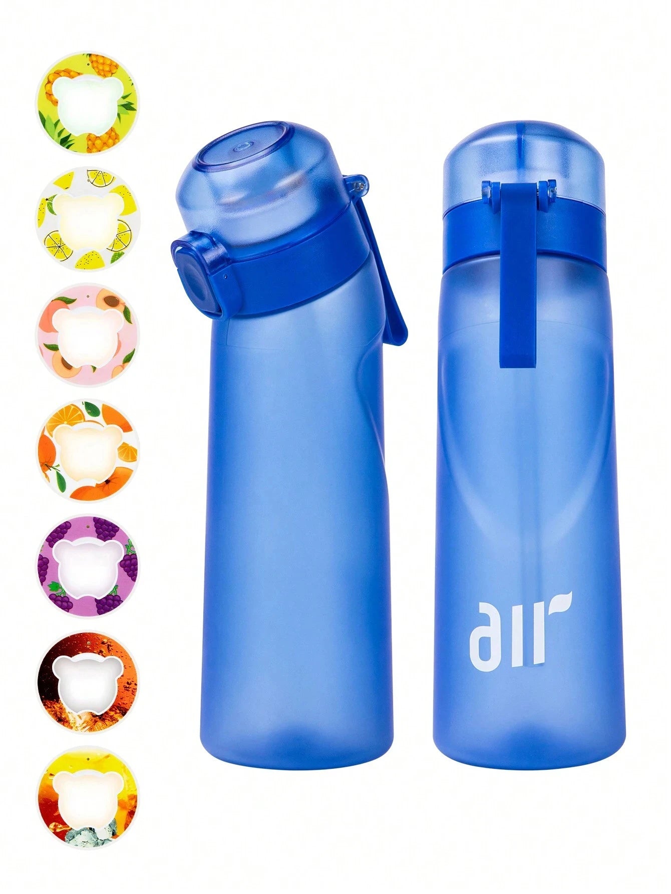 Scented Water Bottle with Flavor Pods - 800ml Transparent with Straw