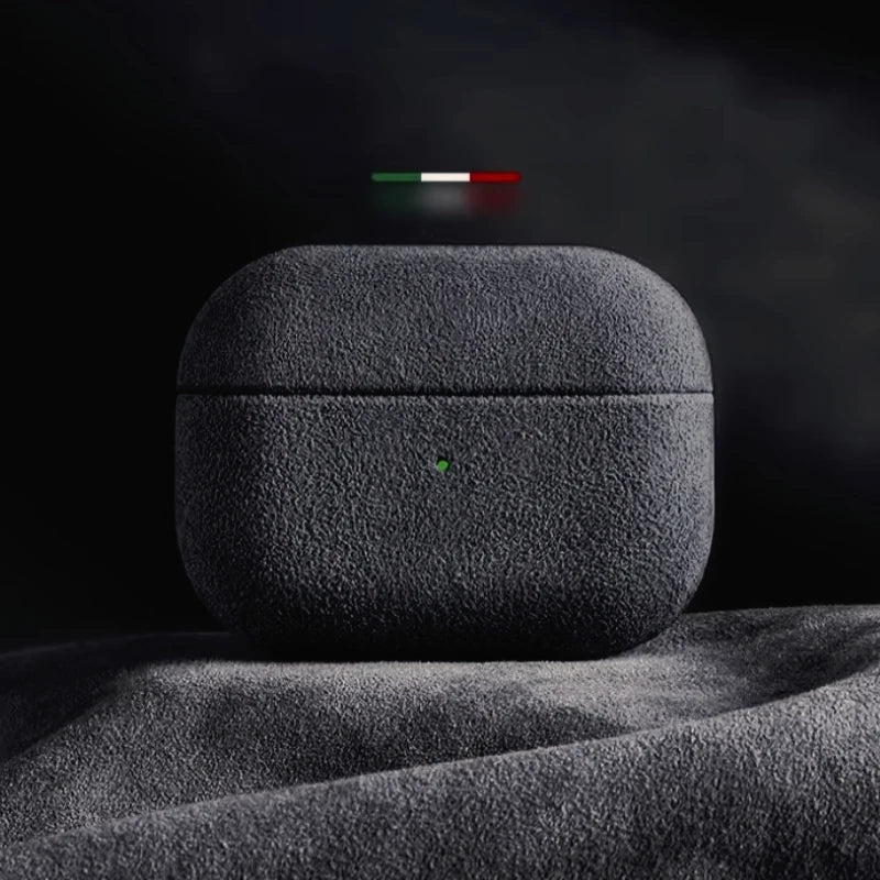 Luxury Italian Suede Leather AirPods Case - Pro 3, Pro 2, AirPods 4