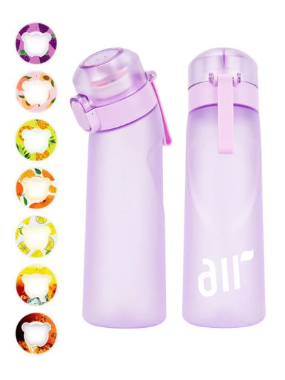 Scented Water Bottle with Flavor Pods - 800ml Transparent with Straw