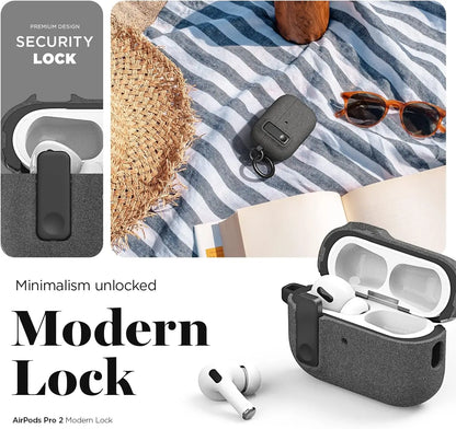 Silicone Shockproof AirPods Case with Hook - Pro 2, AirPods 4, 3
