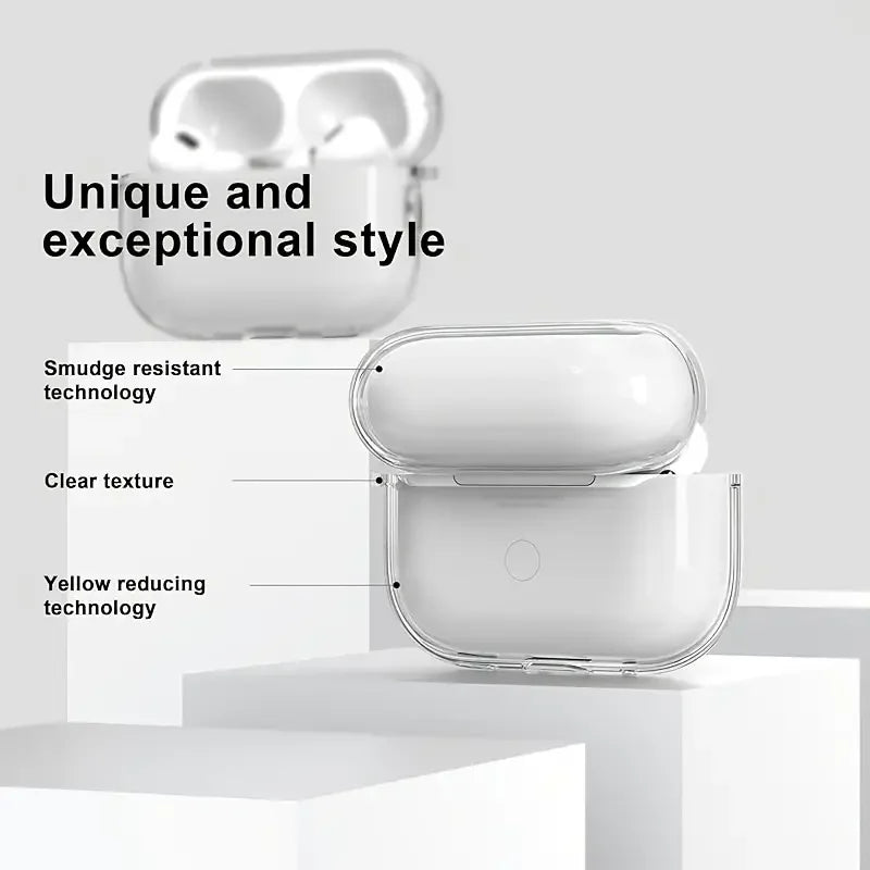 Clear TPU AirPods Case - Transparent Shockproof - Pro 3, AirPods 4