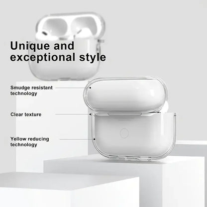 Clear TPU AirPods Case - Transparent Shockproof - Pro 3, AirPods 4