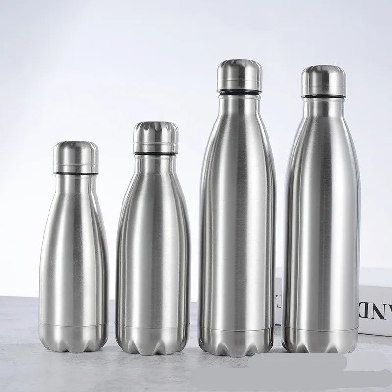 Stainless Steel Water Bottle - 500ml/750ml/1L - Insulated & Standard