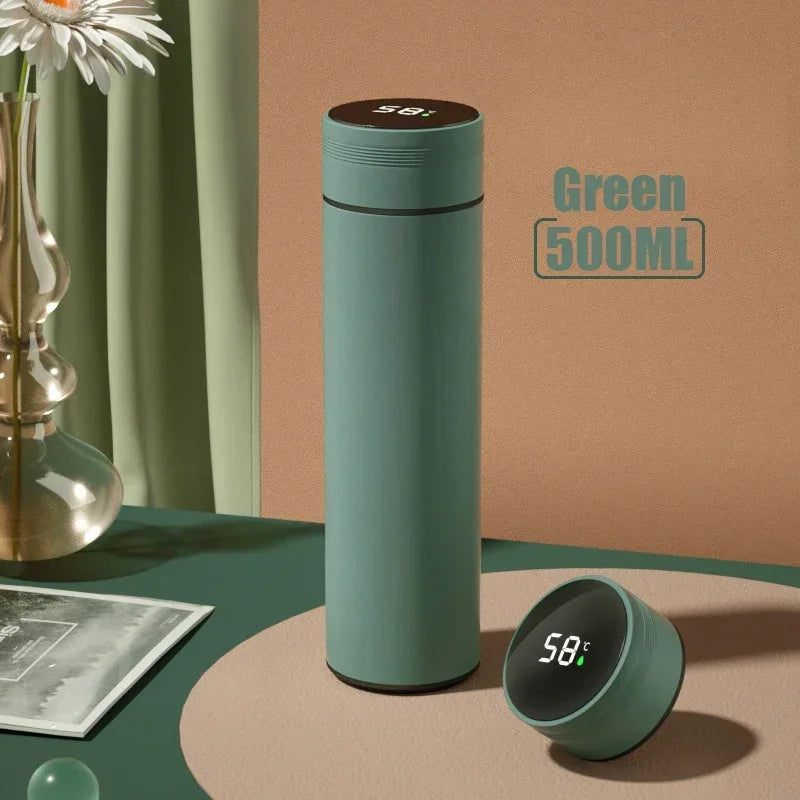 Smart Temperature Display Thermos - 500ml Stainless Steel Vacuum Insulated