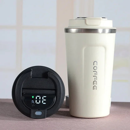 Smart Coffee Mug with Temperature Display - 380/510ml Stainless Steel