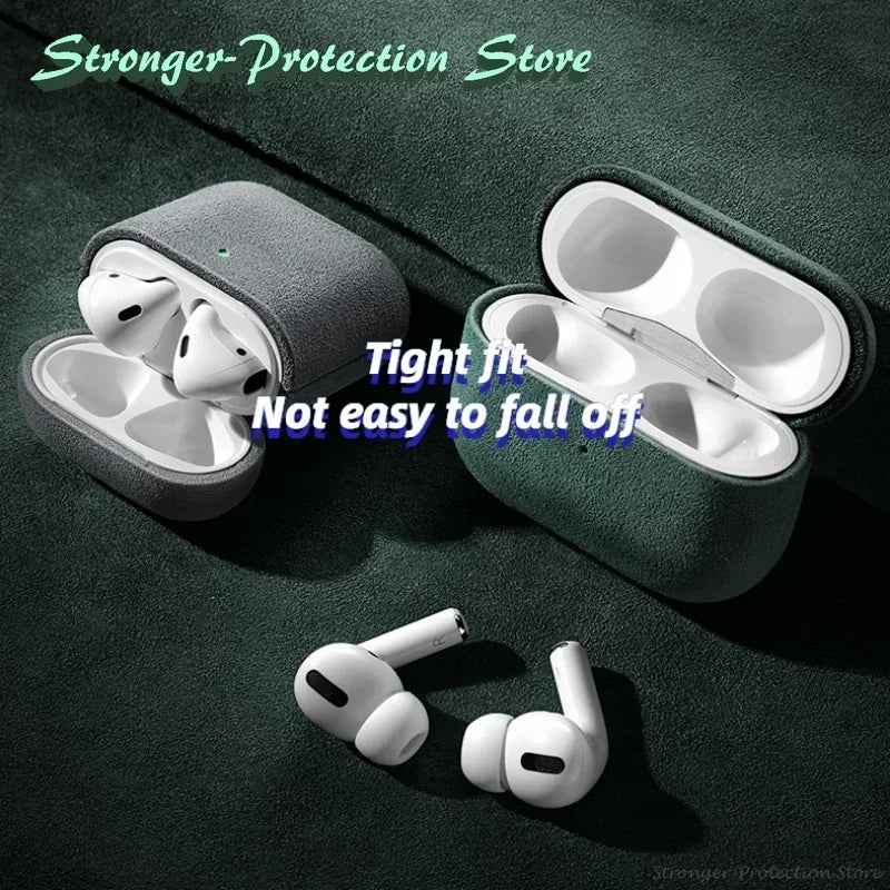 Luxury Italian Suede Leather AirPods Case - Pro 3, Pro 2, AirPods 4