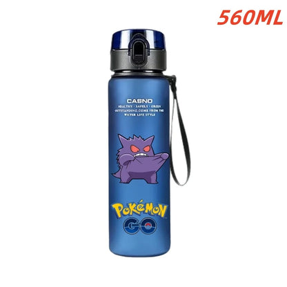 Pokemon Water Bottle - 560ml Pikachu Gengar - Kids Outdoor Sports