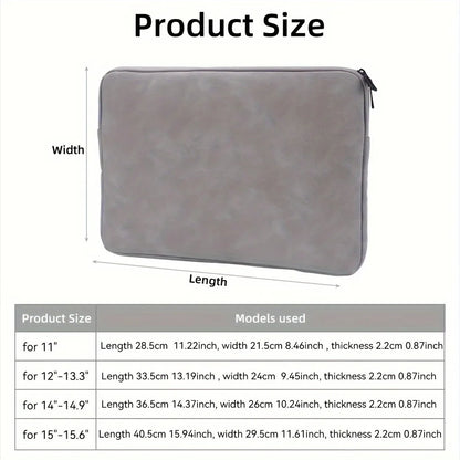 Premium PU Leather Laptop Sleeve - Slim Protective Case