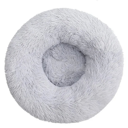 Ultra-Soft Round Pet Bed - Plush Donut Style for Dogs & Cats