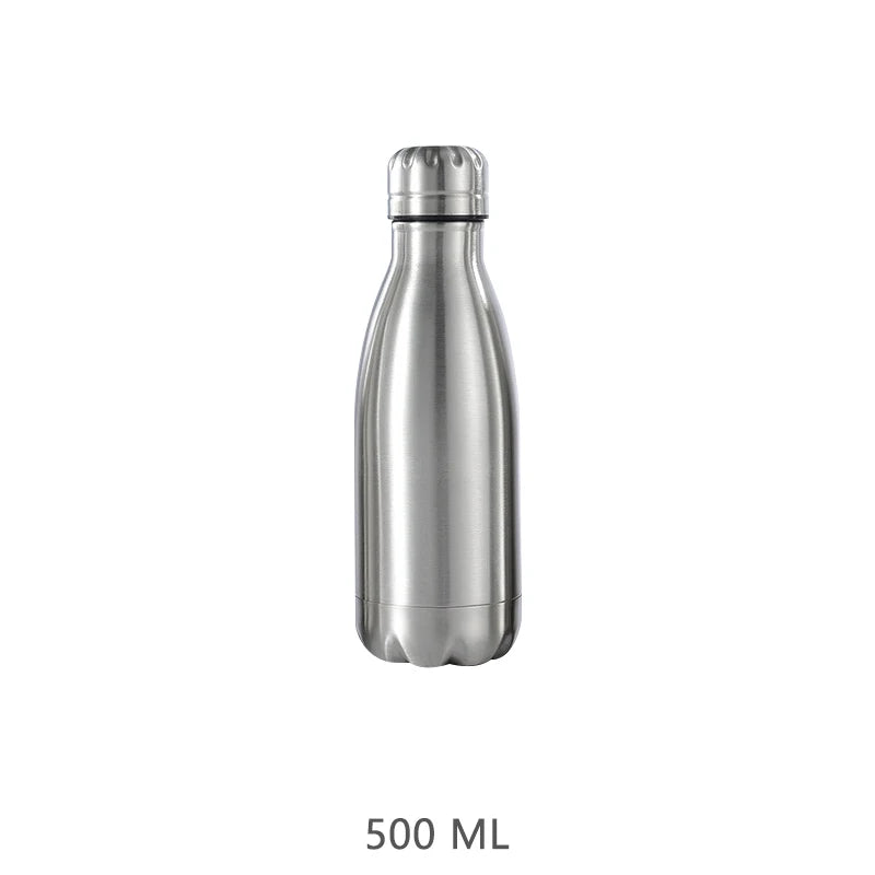 Stainless Steel Water Bottle - 500ml/750ml/1L - Insulated & Standard