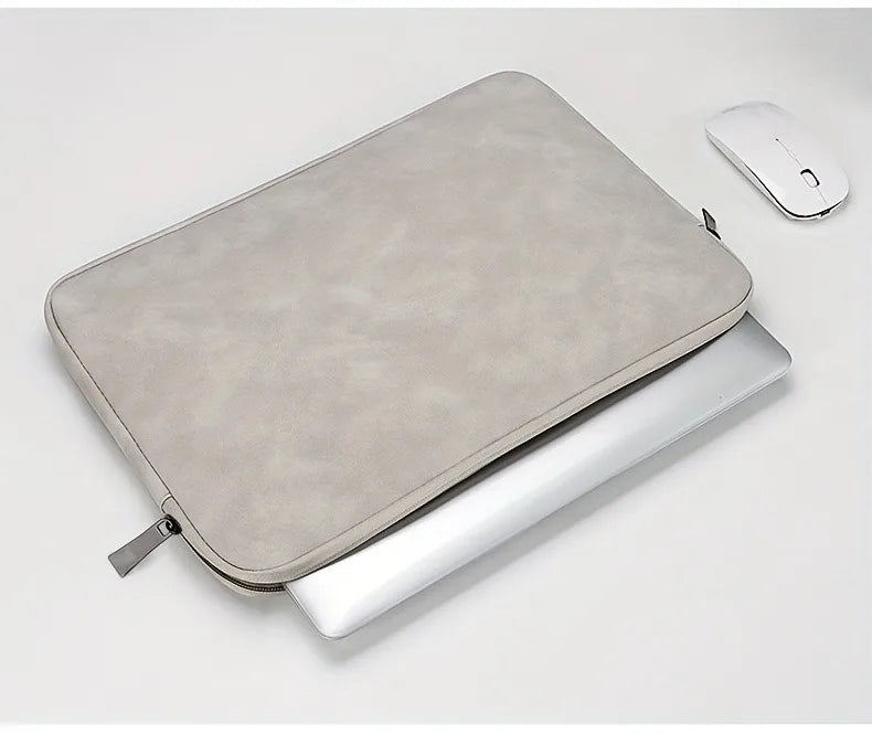 Premium PU Leather Laptop Sleeve - Slim Protective Case