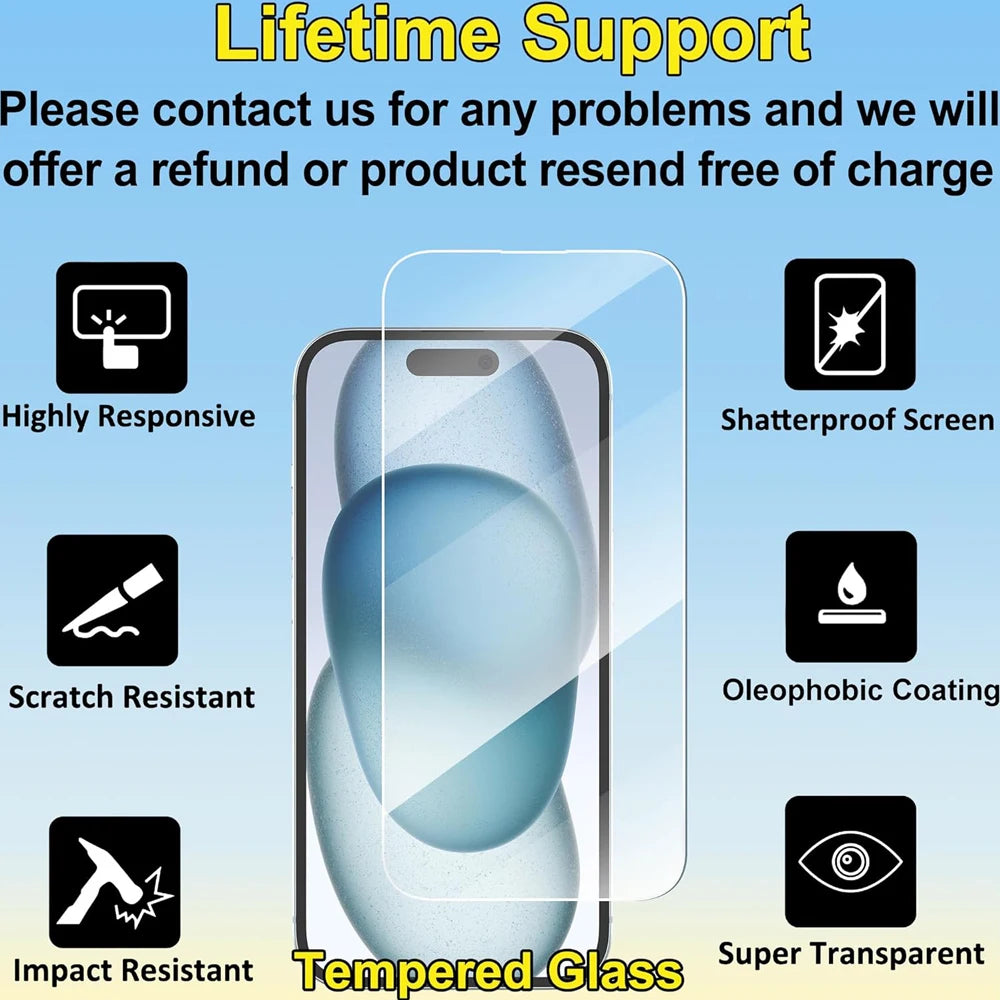 Premium Tempered Glass Screen Protector for iPhone