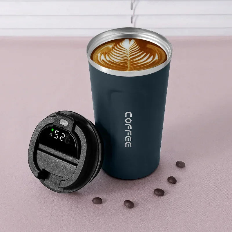 Smart Coffee Mug with Temperature Display - 380/510ml Stainless Steel