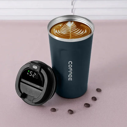 Smart Coffee Mug with Temperature Display - 380/510ml Stainless Steel
