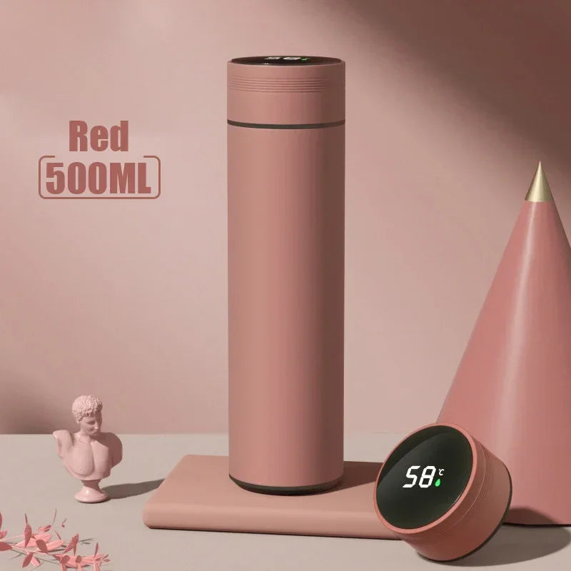 Smart Temperature Display Thermos - 500ml Stainless Steel Vacuum Insulated