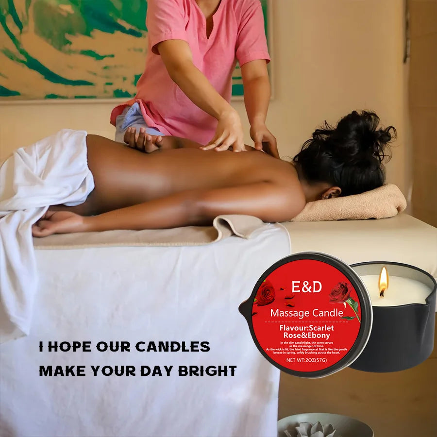Massage Oil Candle,For Stress Relief and Skin Moisturizing,Scented Candles Aromatherapy SM Product Spa Essentials,Luxury Candles