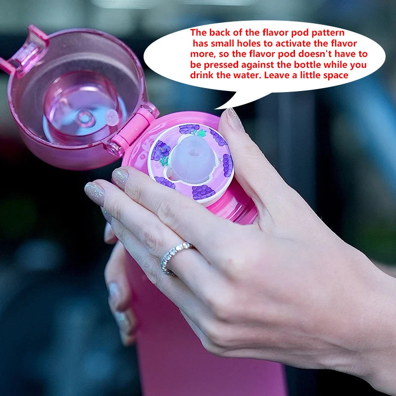 Scented Water Bottle with Flavor Pods - 800ml Transparent with Straw