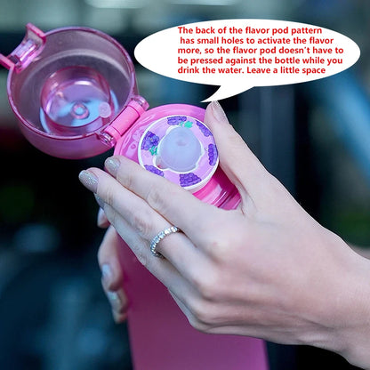 Scented Water Bottle with Flavor Pods - 800ml Transparent with Straw