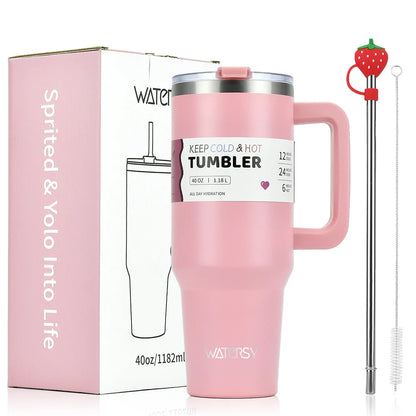 Large Capacity Stainless Steel Tumbler - 30oz/40oz Double Vacuum Insulated