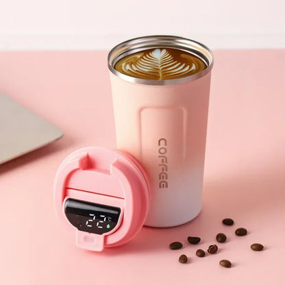 Smart Coffee Mug with Temperature Display - 380/510ml Stainless Steel