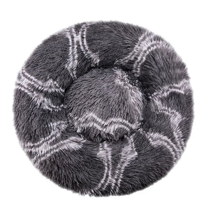 Ultra-Soft Round Pet Bed - Plush Donut Style for Dogs & Cats