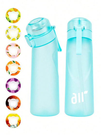 Scented Water Bottle with Flavor Pods - 800ml Transparent with Straw