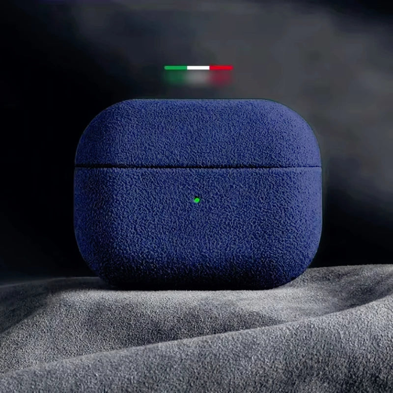 Luxury Italian Suede Leather AirPods Case - Pro 3, Pro 2, AirPods 4