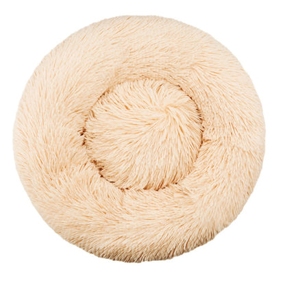 Ultra-Soft Round Pet Bed - Plush Donut Style for Dogs & Cats