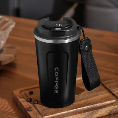Smart Coffee Mug with Temperature Display - 380/510ml Stainless Steel