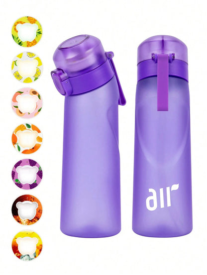 Scented Water Bottle with Flavor Pods - 800ml Transparent with Straw