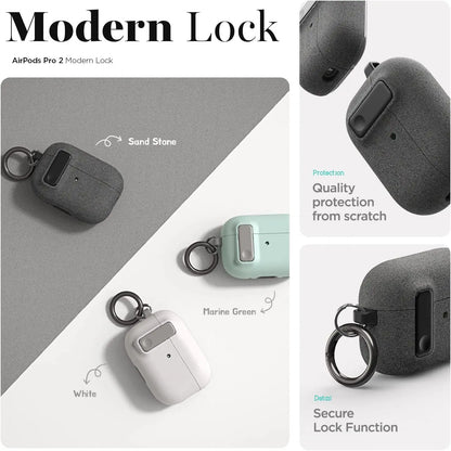 Silicone Shockproof AirPods Case with Hook - Pro 2, AirPods 4, 3