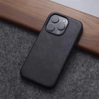 Premium Leather MagSafe iPhone Case - Retro Style