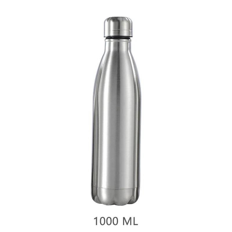 Stainless Steel Water Bottle - 500ml/750ml/1L - Insulated & Standard